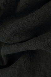 Loose Black Mélange Linen Trousers 4