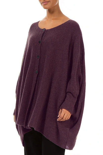 Cardigan ample en laine de mûrier