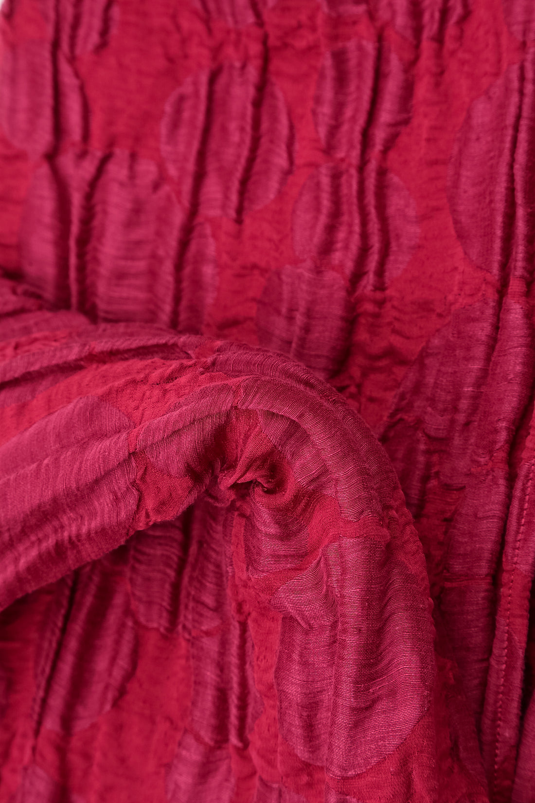 Loose Boxy Ruby Circle Silk Linen Blouse 6