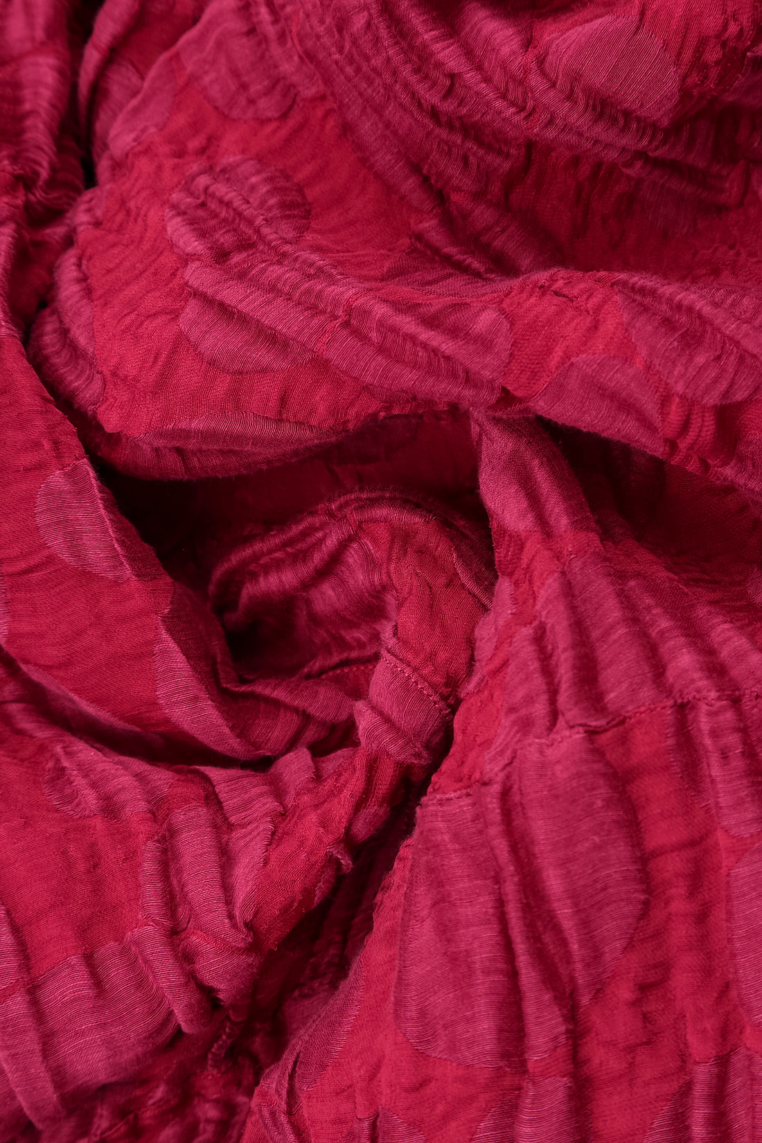 Loose Boxy Ruby Circle Silk Linen Blouse 5