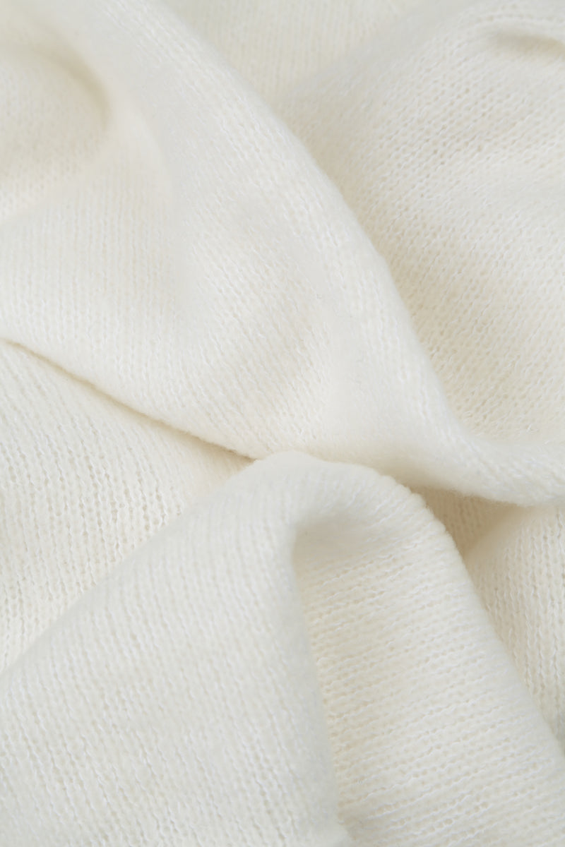 Loose Boxy White Wool Cardigan 5