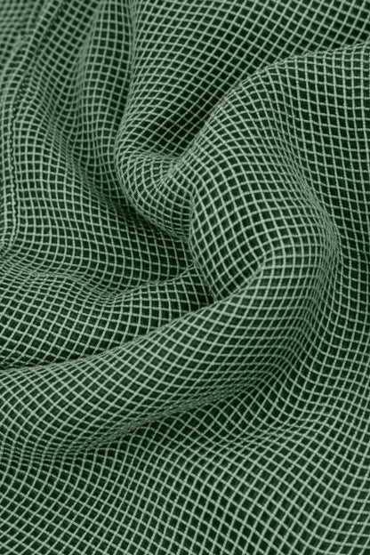 Chemisier ample en soie à maille papillon sauge