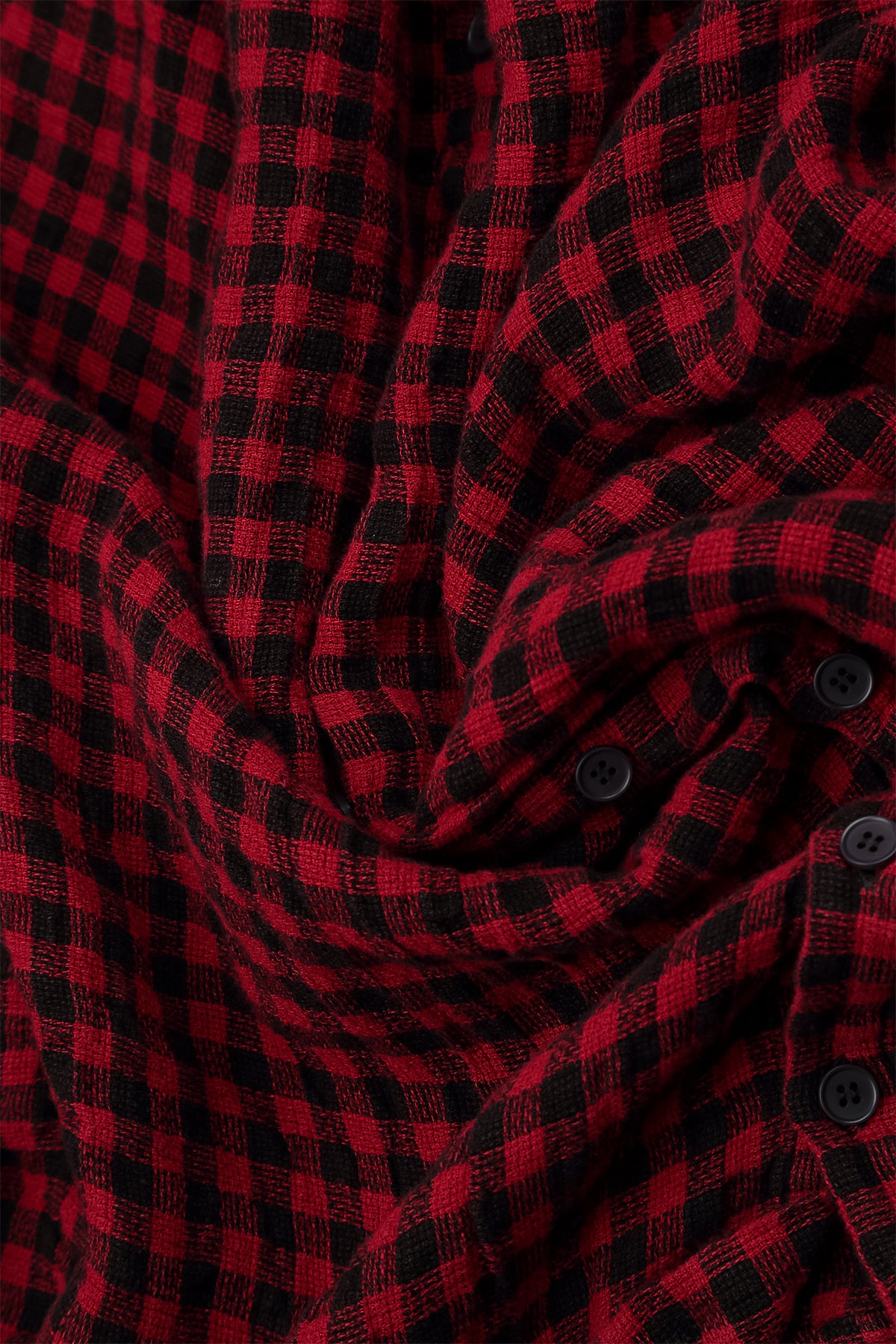 Locker sitzende Leinenhose mit rotem Karomuster