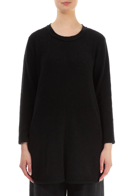 Loose Cosy Black Wool Sweater 1