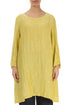 Loose Crinkled Cyber Lime Silk Tunic 1