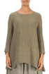 Loose Crinkled Silver Sage Silk Tunic 1