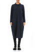 Loose Dark Navy Wool Dress 1