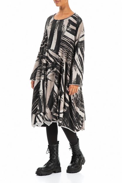 Robe ample évasée en Coton Wild Ink
