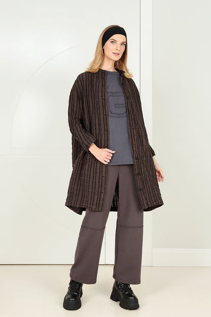 Chemisier ample en coton graphite