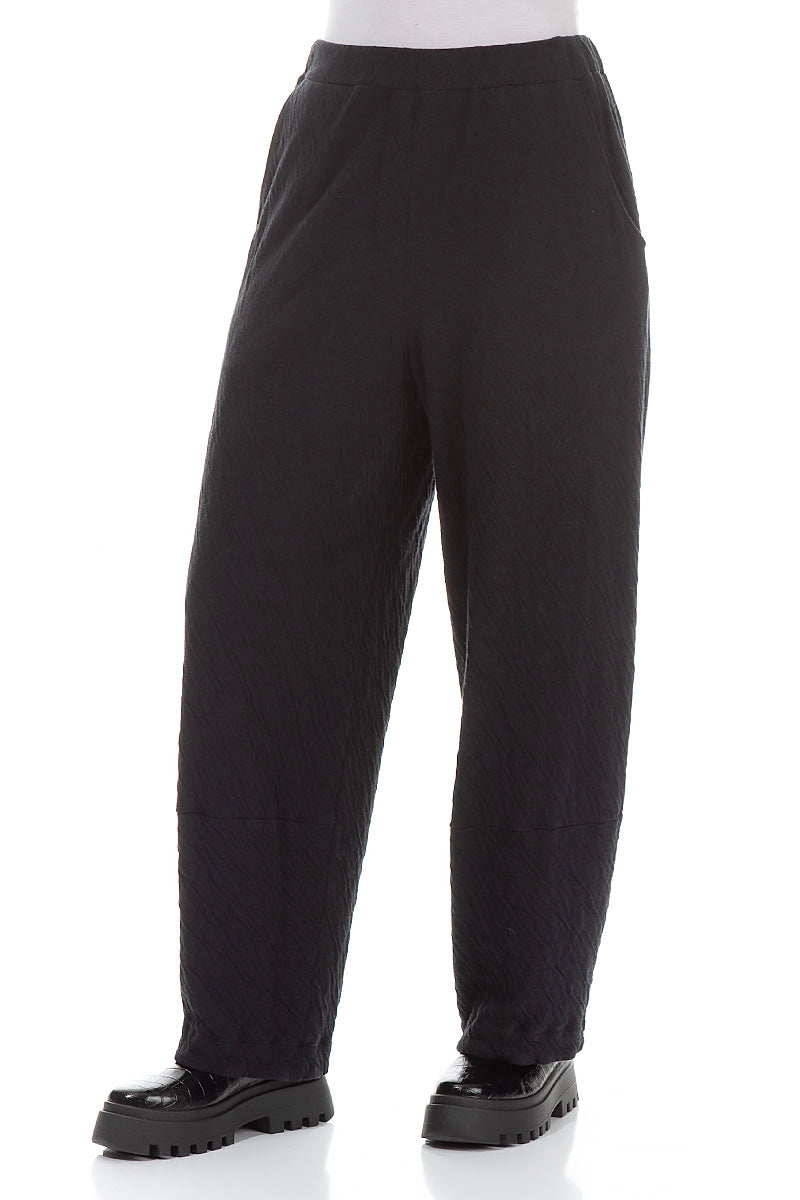 Loose Grey Wavy Cotton Trousers 3