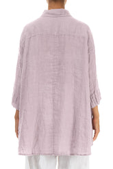 Loose Lilac Gauze Linen Shirt 2