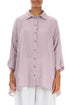 Loose Lilac Gauze Linen Shirt 1