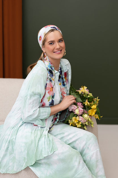 Loose Liquid Sea Mist Crumpled Pure Silk Shirt