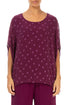 Loose Magenta Dotty Silk Blouse 1