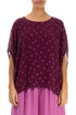 Loose Magenta Dotty Silk Blouse 1