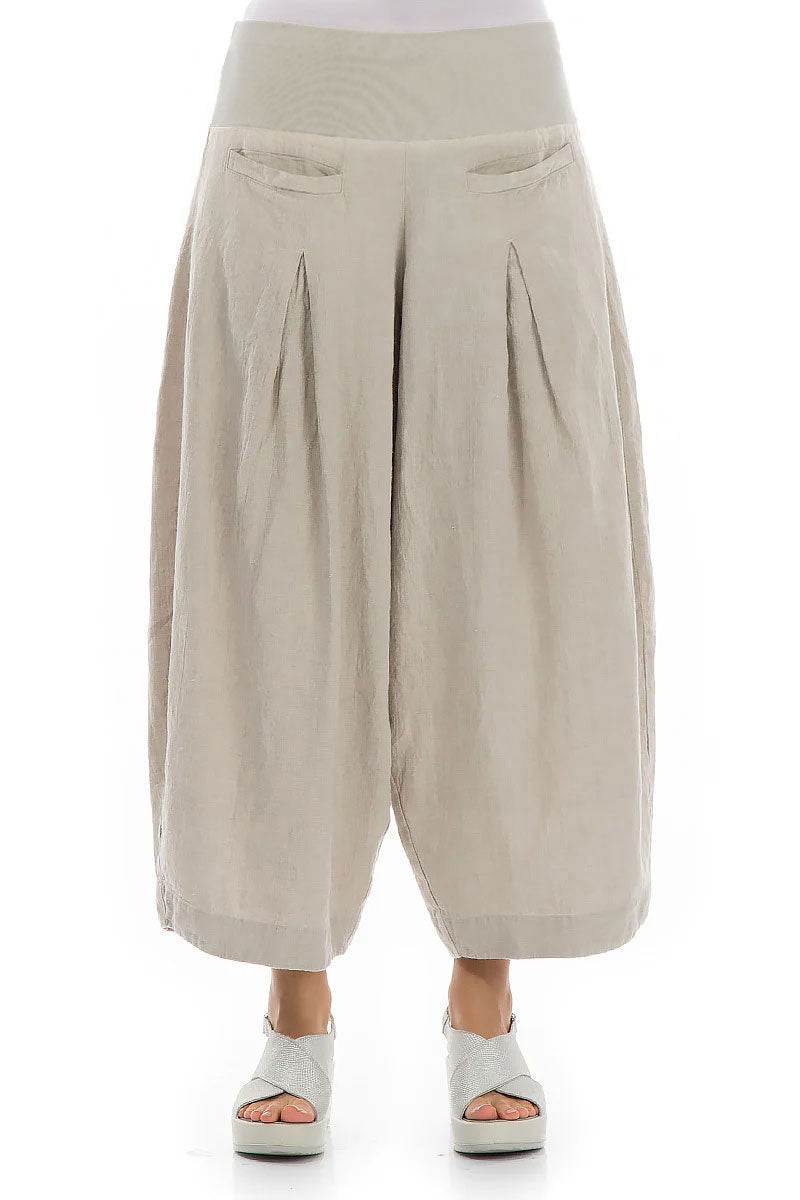 Loose Natural Linen Trousers 1