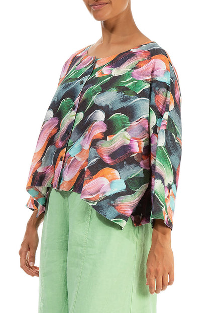 Loose Paint Charm Linen Jacket 3