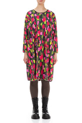 Loose Paint Mosaic Cotton Dress 2