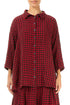 Loose Red Check Linen Shirt 1