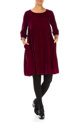 Loose Royal Fuchsia Silk Velvet Tunic 4