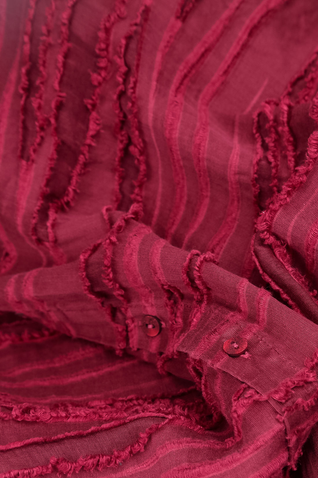 Loose Ruby Fray Weave Shirt 5