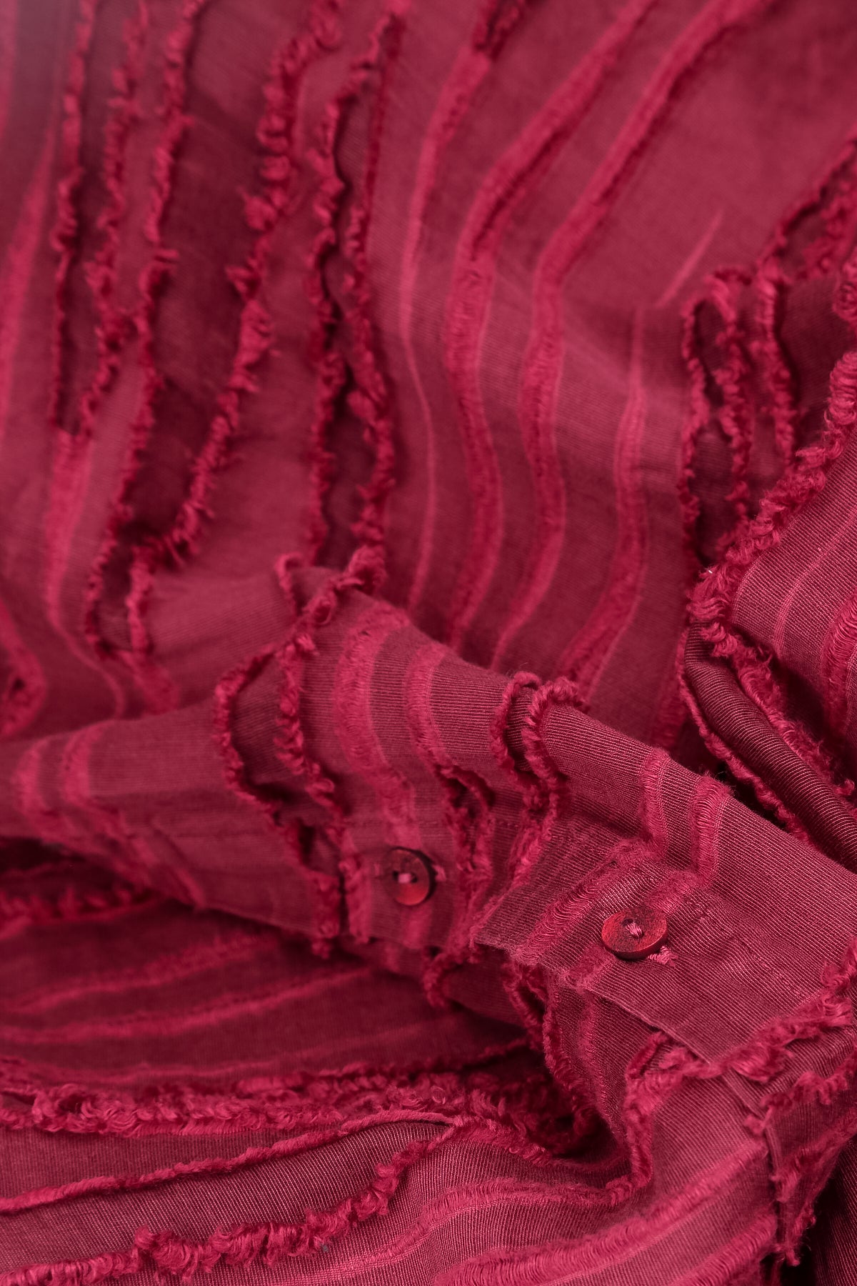 Loose Ruby Fray Weave Shirt 5