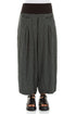 Loose Sage Mélange Linen Trousers 1