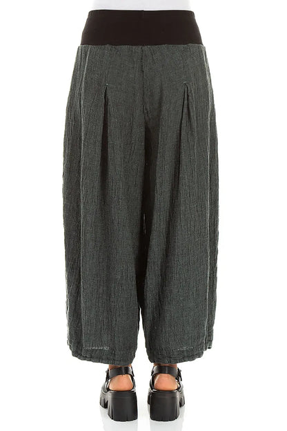 Loose Sage Mélange Linen Trousers 2