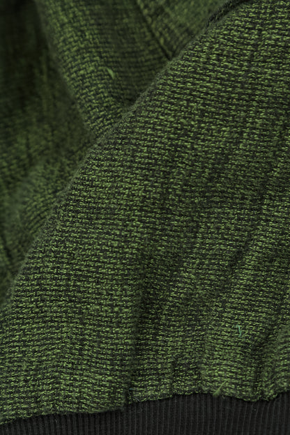 Loose Shamrock Green Mélange Linen Trousers 4