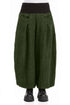 Loose Shamrock Green Mélange Linen Trousers 1