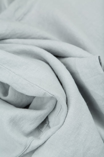 Chemise ample en lin gris argenté