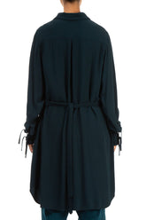 Loose Teal Viscose Shirt 2