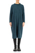Loose Teal Knitted Wool Dress 1
