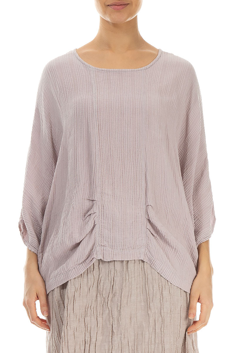 Loose Textured Primrose Silk Blouse 1