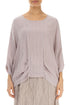 Loose Textured Beige Silk Blouse 1