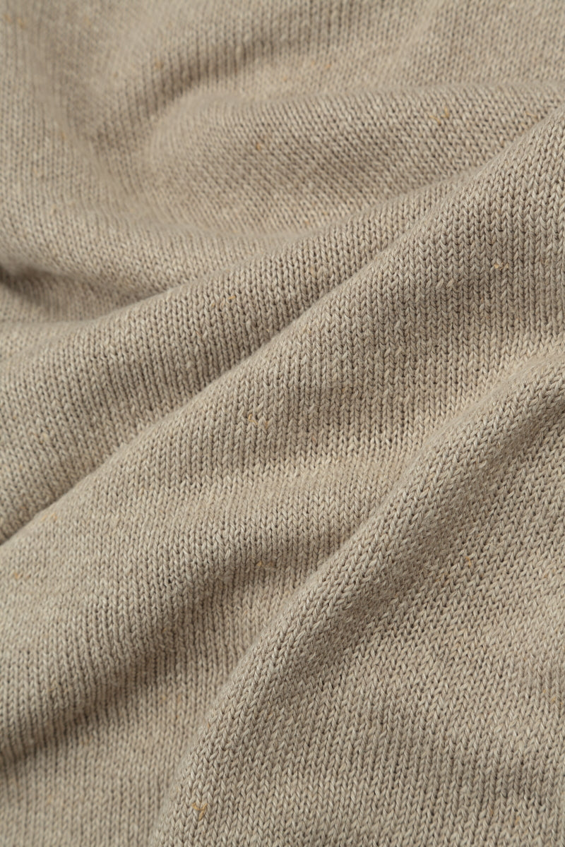 Loose V-Neck Natural Linen Jumper 5