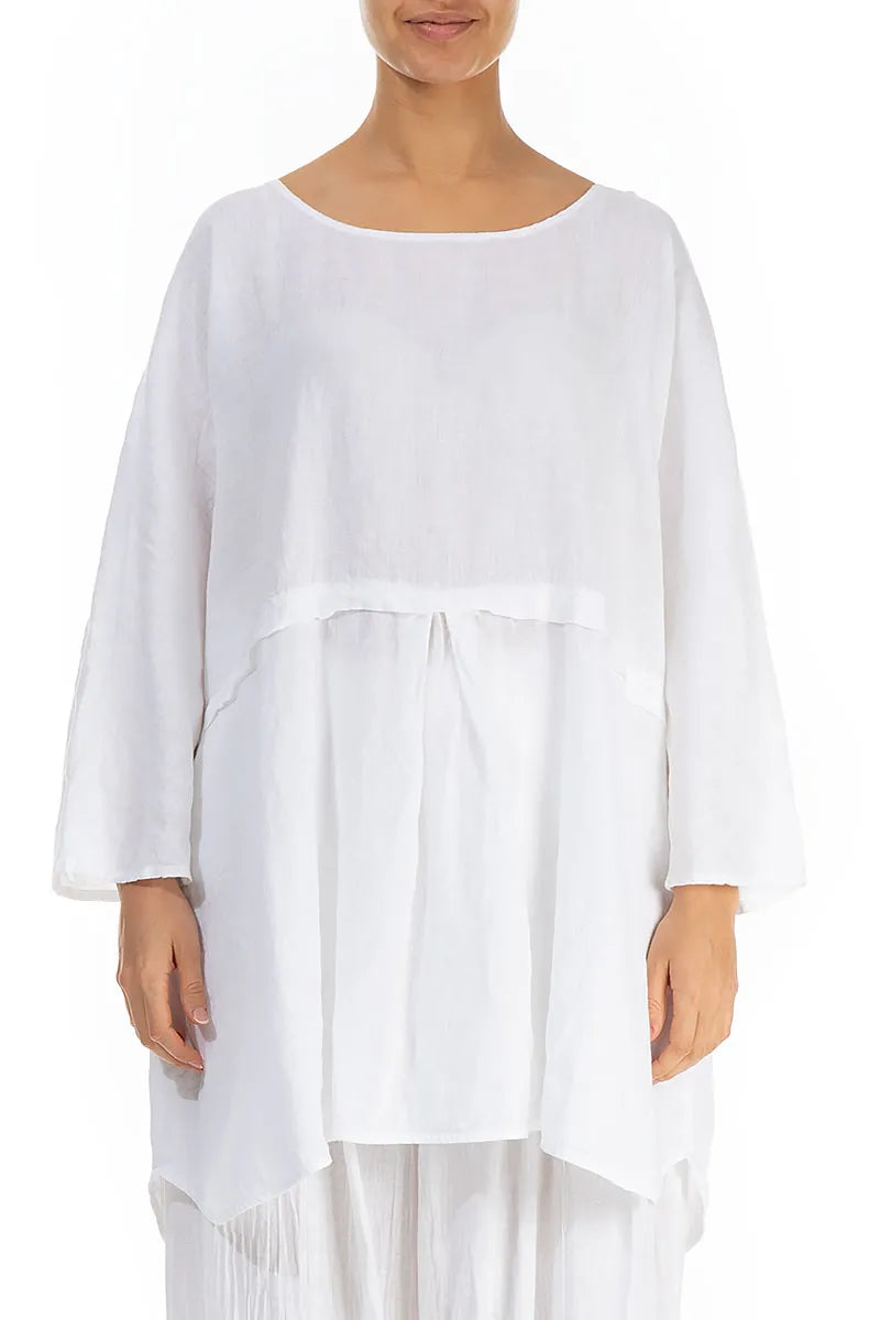 Loose White Linen Blouse 1