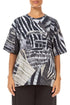 Loose Wild Ink French Terry Cotton Blouse 1