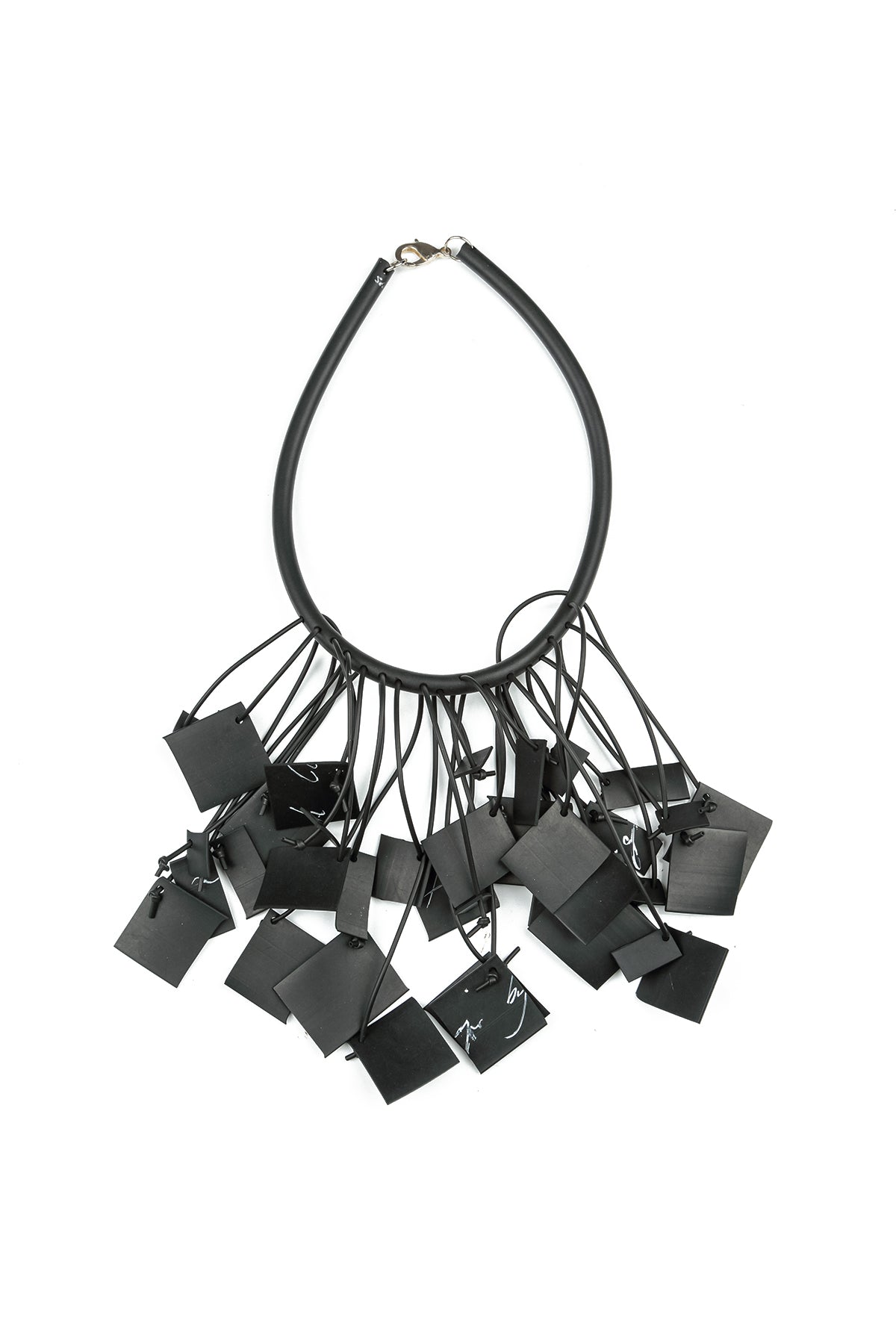 Lottie Black Rubber Necklace 4