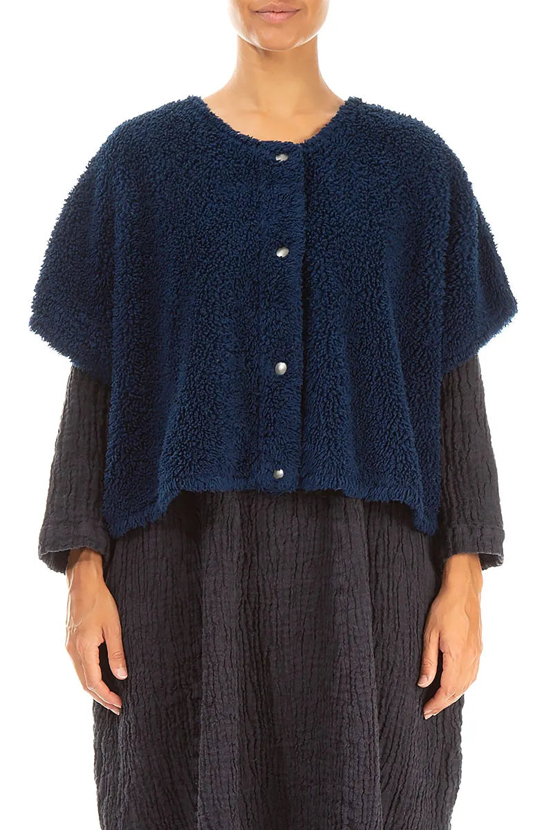 Gilet en coton bleu roi Teddy