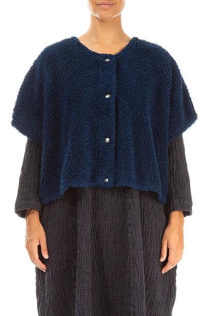 Gilet en coton bleu roi Teddy