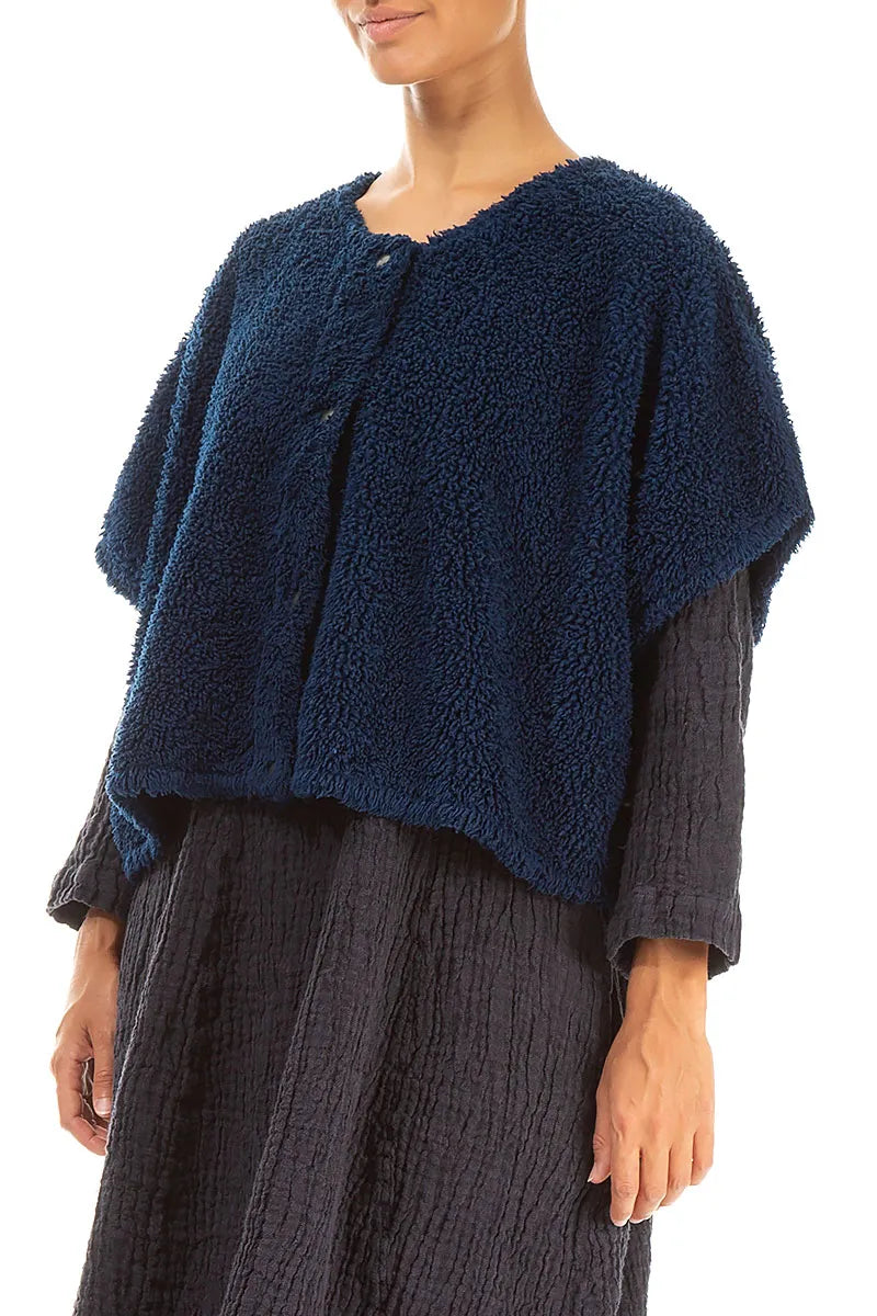 Gilet en coton bleu roi Teddy