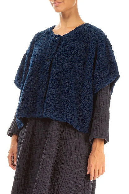 Gilet en coton bleu roi Teddy