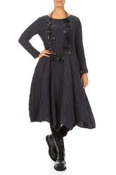 Bronze Halo Black Leather Necklace 3