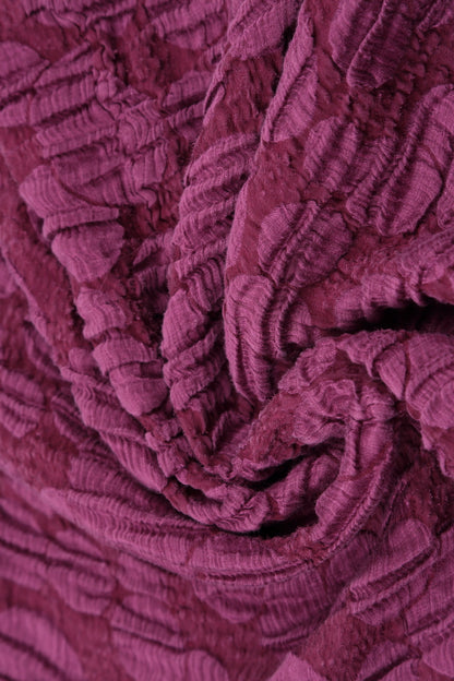Magenta Circle Silk Linen Scarf 4