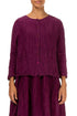 Magenta Crinkled Silk Jacket Blouse 1