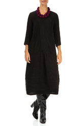 Magenta Silk Bamboo Bead Necklace 2