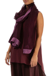 Magenta Silk Chiffon Scarf 3