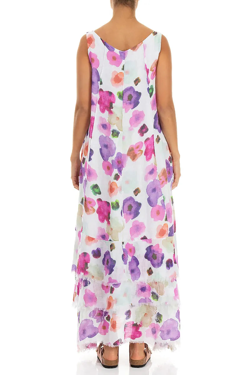 Robe longue en gaze de lin Maxi Blossom