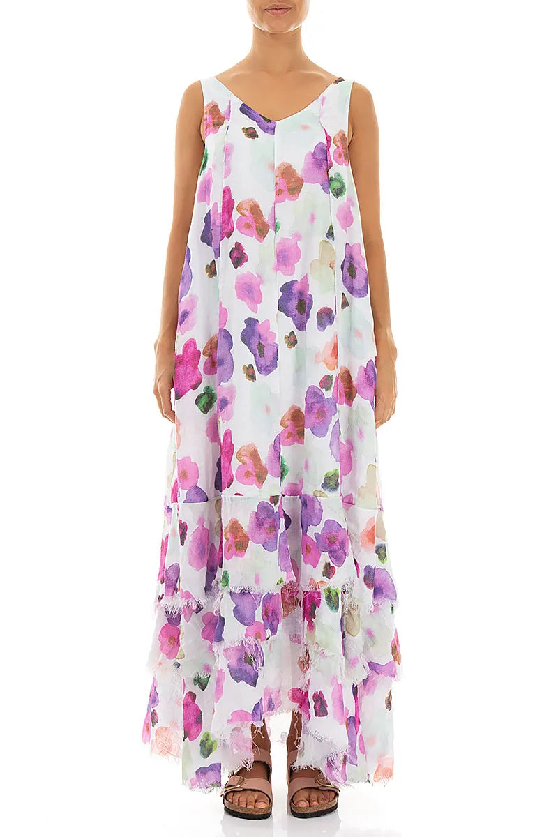 Robe longue en gaze de lin Maxi Blossom